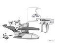 SILVERFOX 8000C-SRS0 – Стоматологическая установка с нижней подачей и с мягкой обивкой