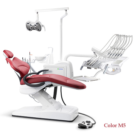 GreenMED S300 COLORFUL – Стоматологическая установка с мягкой обивкой и с верхней подачей
