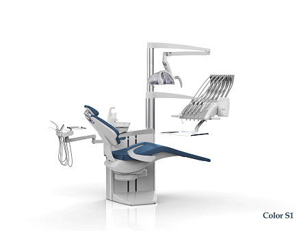 SILVERFOX 8000С CMS0 – Стоматологическая установка с верхней подачей и электрической системой управления инструментами, подачей воздуха и воды