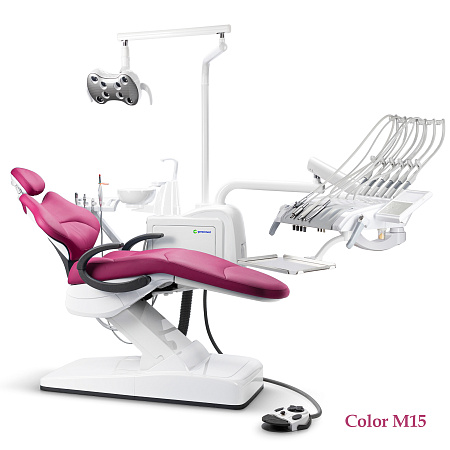 GreenMED S300 COLORFUL – Стоматологическая установка с мягкой обивкой и с верхней подачей