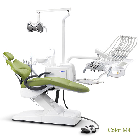 GreenMED S300 COLORFUL – Стоматологическая установка с мягкой обивкой и с верхней подачей