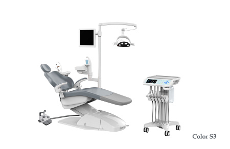 SILVERFOX 8000C-CMS0 – Стоматологическая установка с подкатным блоком врача, без гидроблока и с мягкой обивкой