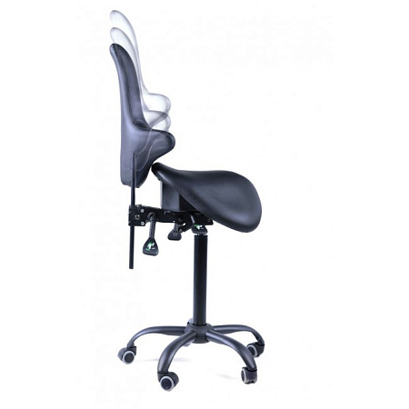 Gravitonus EZSolo Back - эргономичный стул-седло врача-стоматолога со спинкой