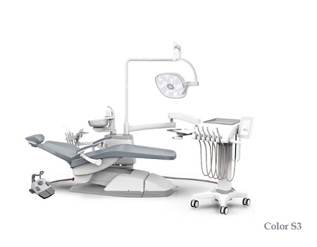 SILVERFOX 8000C-CMS0 Implant – Стоматологическая установка с подкатным блоком врача и с мягкой обивкой