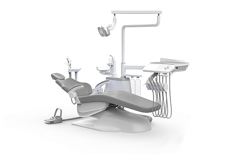 SILVERFOX 8000B-CRS0 LIGHT – Стоматологическая установка с нижней подачей и мягкой обивкой