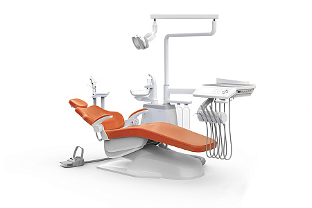 SILVERFOX 8000B-CRS0 LIGHT – Стоматологическая установка с нижней подачей и мягкой обивкой