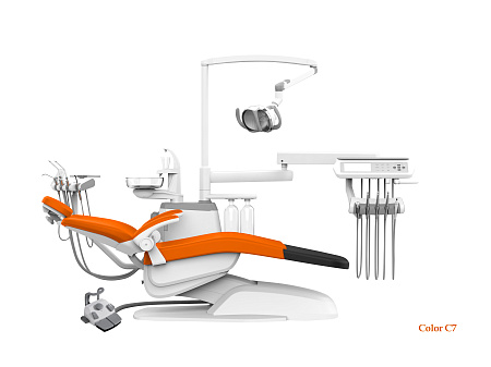 SILVERFOX 8000B-CRS0 Basic – Стоматологическая установка с нижней подачей и мягкой обивкой