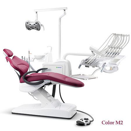 GreenMED S300 COLORFUL – Стоматологическая установка с мягкой обивкой и с верхней подачей