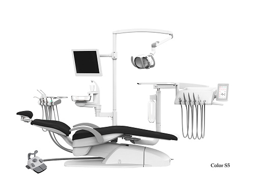 SILVERFOX 8000C-CRS0 Compact – Стоматологическая установка с нижней подачей, без гидроблока и с мягкой обивкой